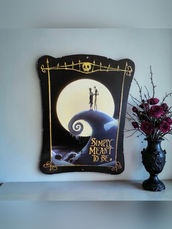 Other - The Nightmare Before Christmas Simply Meant to Be Metal Sign 12x8